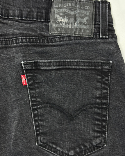 Levi’s 514 Straight Fit Faded Black Denim Jeans