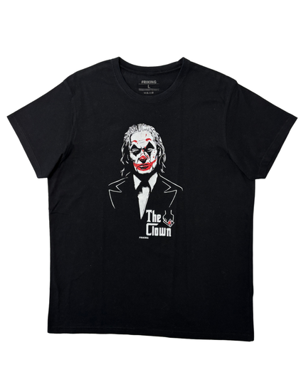 Friking The Clown Joker Parody Black Graphic T-Shirt - XXL