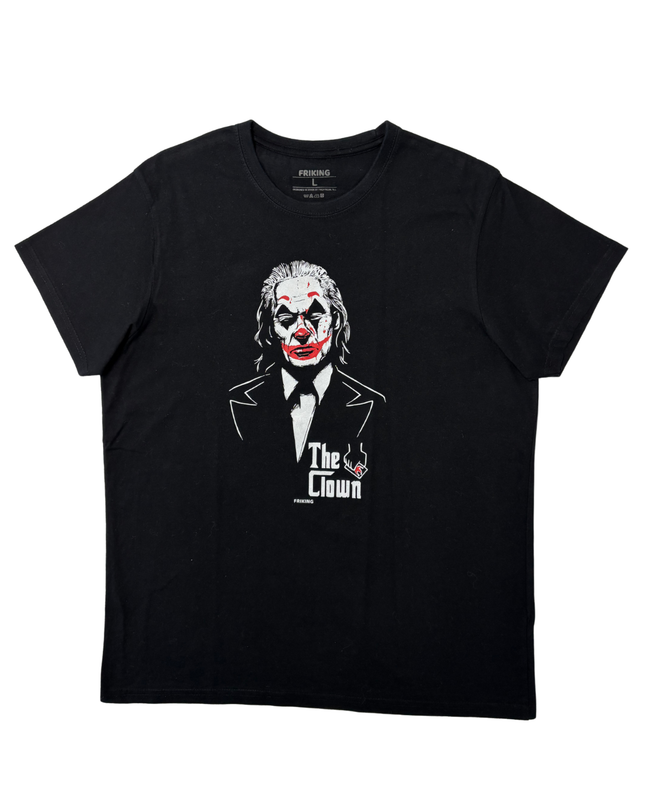 Friking The Clown Joker Parody Black Graphic T-Shirt - XXL