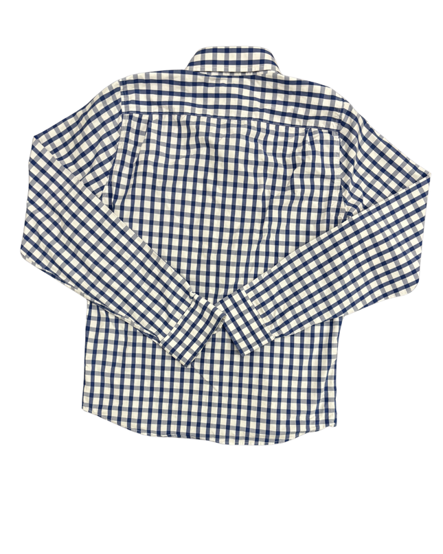 Abercrombie & Fitch Blue Gingham Muscle Fit Shirt - L