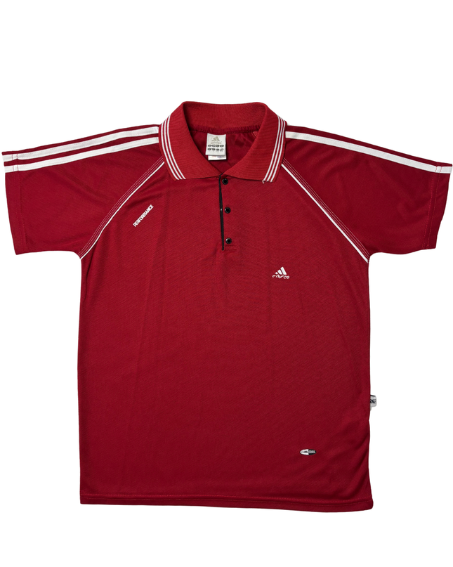 Vintage Adidas Performance Red ClimaLite Polo Shirt