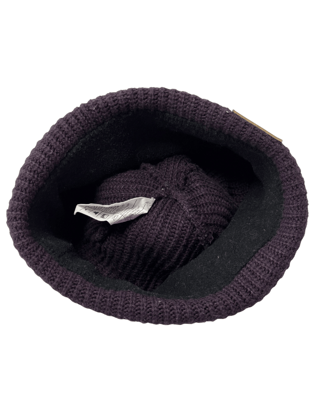 Carhartt Faux Fur Pom Dark Purple Knit Beanie