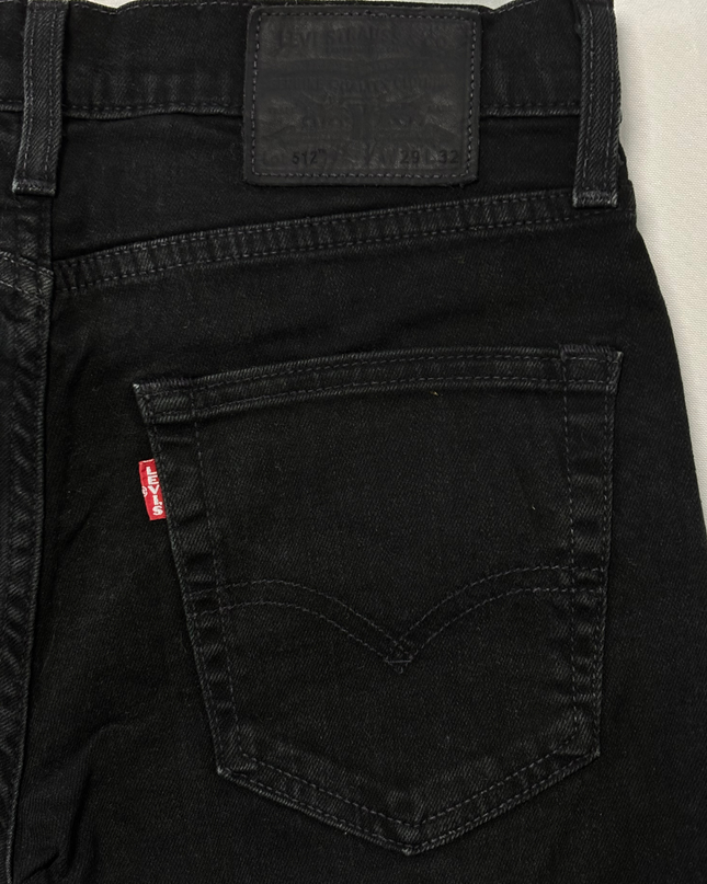 Levi's 512 Slim Taper Stretch Jet Black Denim Jeans