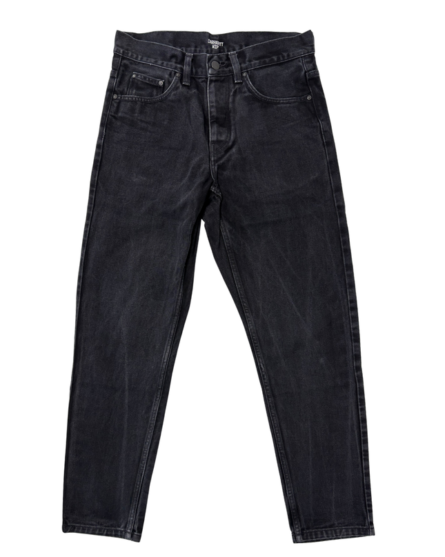 Carhartt WIP Black Washed Straight Fit Denim Jeans – S | Waist: 30"
