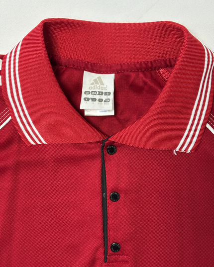 Vintage Adidas Performance Red ClimaLite Polo Shirt