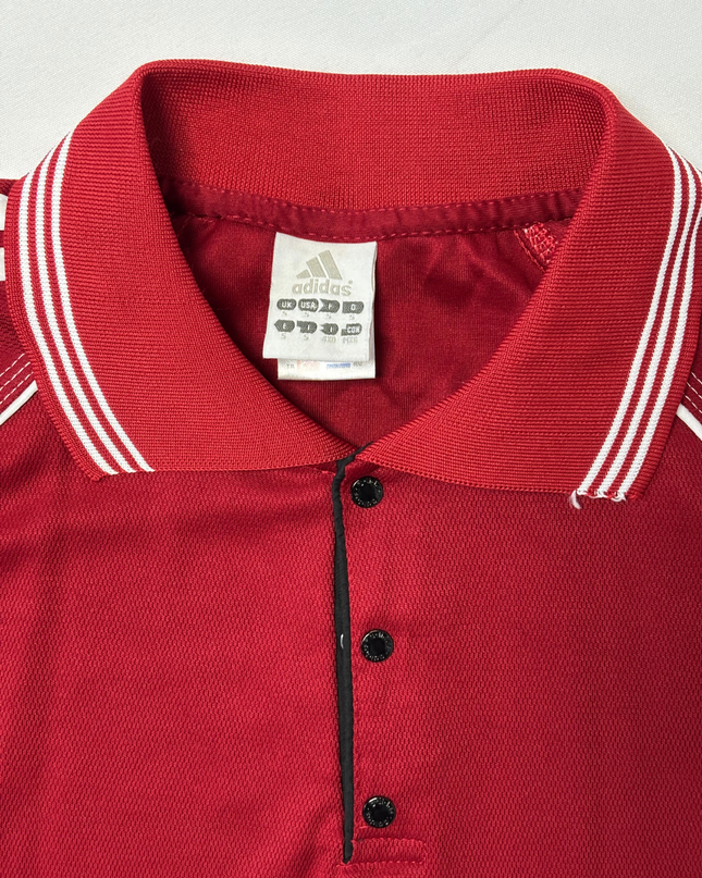 Vintage Adidas Performance Red ClimaLite Polo Shirt