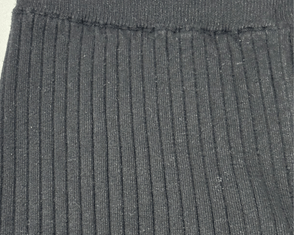 Forever 21 Black Ribbed Knit High-Rise Flare Pants
