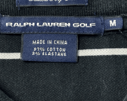 Ralph Lauren Golf Classic Fit Striped Black & White Polo Shirt