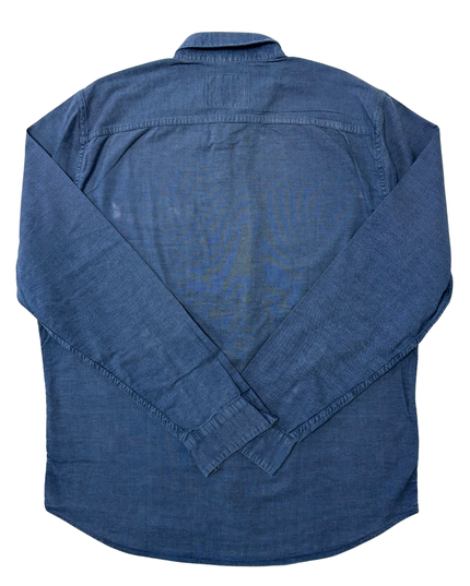Hollister California Epic Flex Indigo Blue Stretch Shirt - L