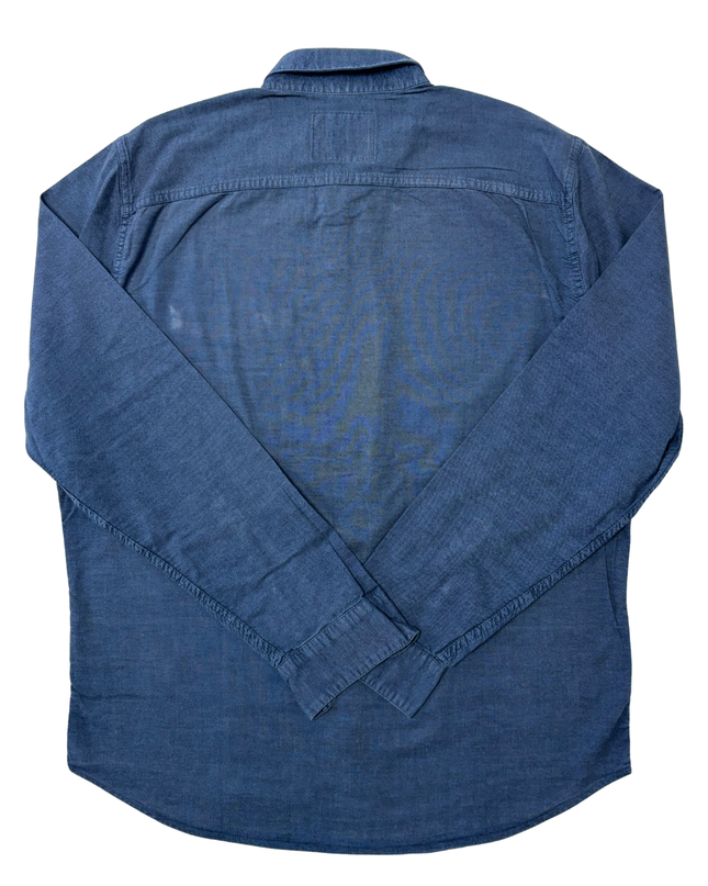 Hollister California Epic Flex Indigo Blue Stretch Shirt - L