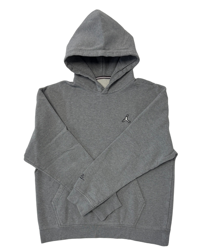 Jordan Gray with Jumpman Logo Pullover Hoodie- L