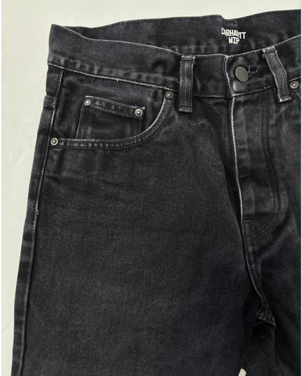 Carhartt WIP Black Washed Straight Fit Denim Jeans – S | Waist: 30"