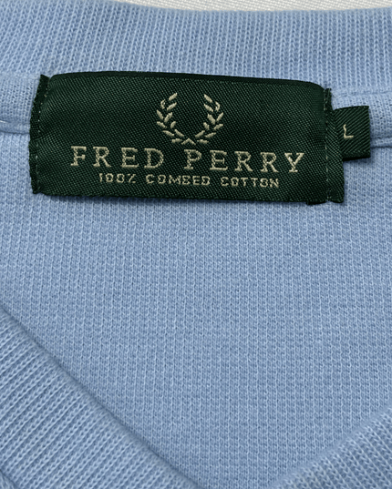Fred Perry Sky Blue Pastel V-Neck Sweater