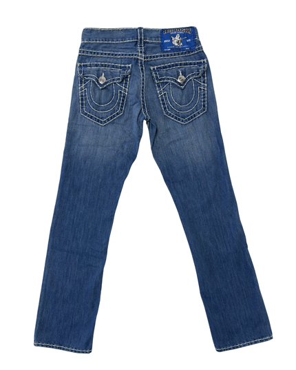 True Religion Brand Jeans Straight Leg Denim - L | Waist: 32"