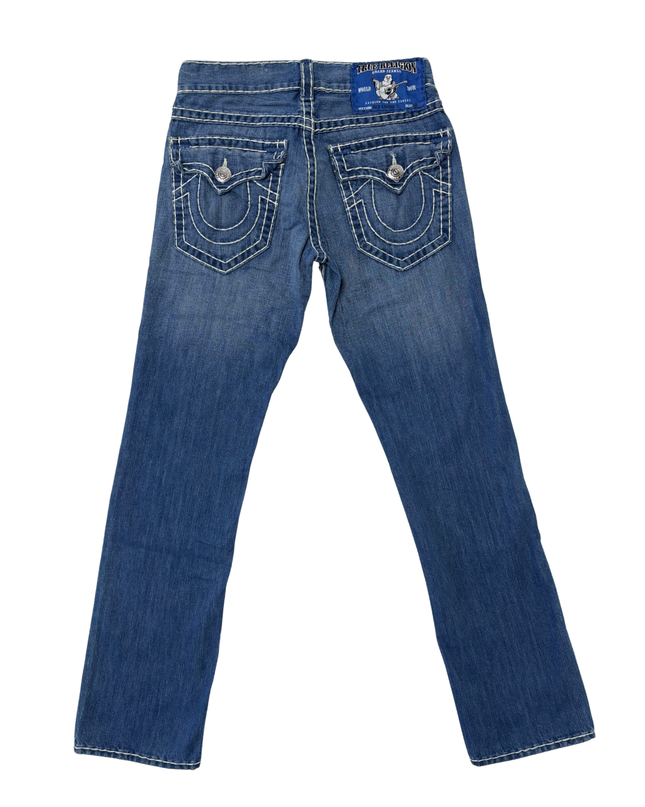 True Religion Brand Jeans Straight Leg Denim - L | Waist: 32"