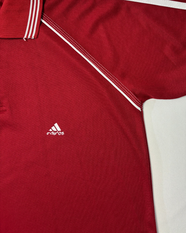 Vintage Adidas Performance Red ClimaLite Polo Shirt