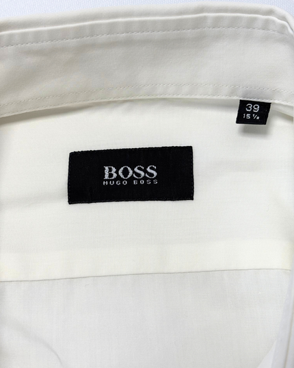 Hugo Boss White Tailored Fit Classic Dress Shirt