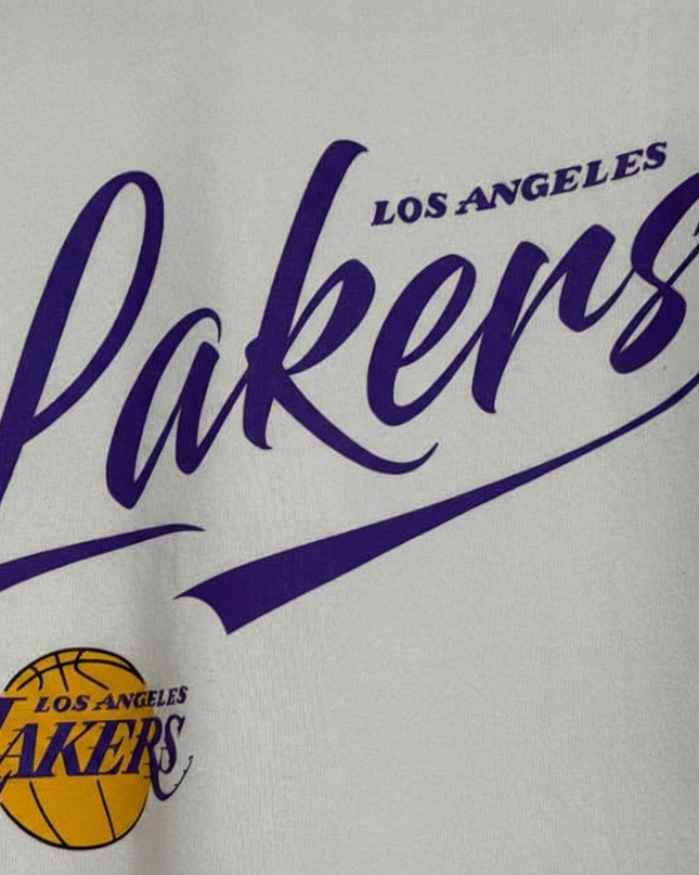 NBA Los Angeles Lakers White Graphic Sweatshirt