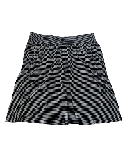 Loft Black & White Striped Flowy Skirt - S
