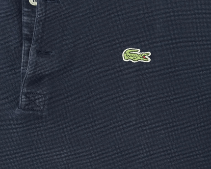 Lacoste Sport Slim Fit Faded Navy Blue Textured Polo Shirt
