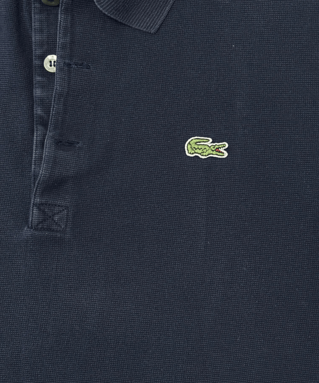 Lacoste Sport Slim Fit Faded Navy Blue Textured Polo Shirt