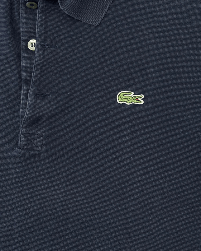 Lacoste Sport Slim Fit Faded Navy Blue Textured Polo Shirt