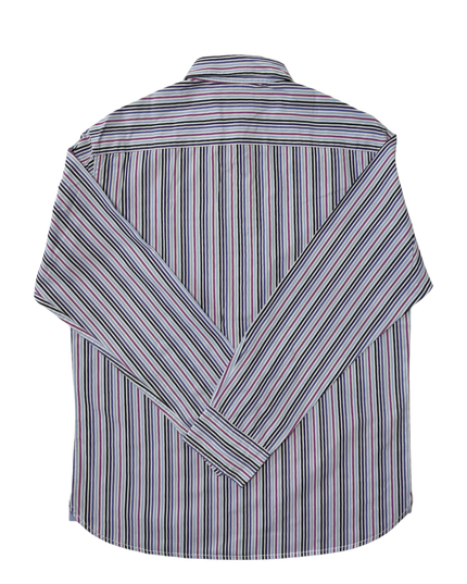 Blue Harbour by M&S Multicolor Vertical Stripe Crest Shirt - M