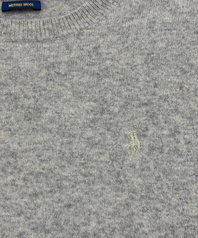 Polo Ralph Lauren Gray Merino Wool Crewneck Sweater