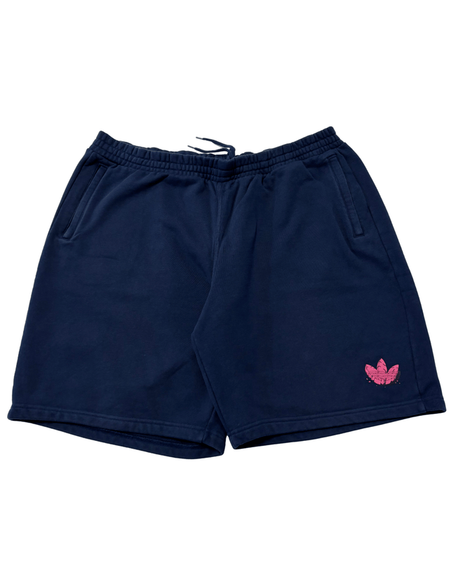 Adidas Originals Blue with Pink Trefoil Logo Essentials Shorts