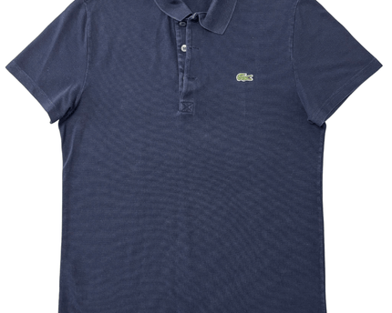 Lacoste Sport Slim Fit Faded Navy Blue Textured Polo Shirt