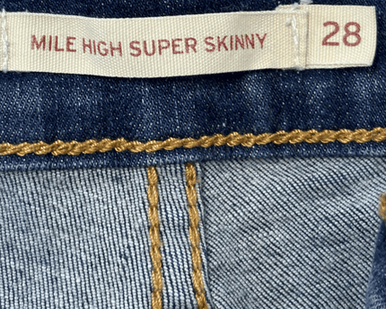 Levi’s Mile High Super Skinny Dark Blue High-Rise Jeans
