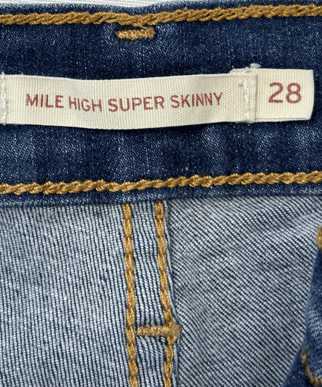 Levi’s Mile High Super Skinny Dark Blue High-Rise Jeans