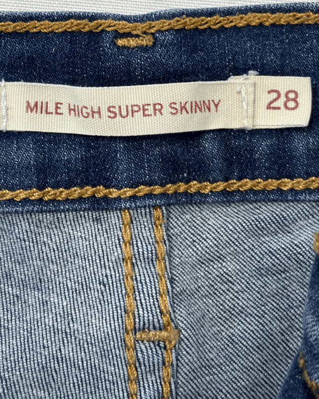 Levi’s Mile High Super Skinny Dark Blue High-Rise Jeans