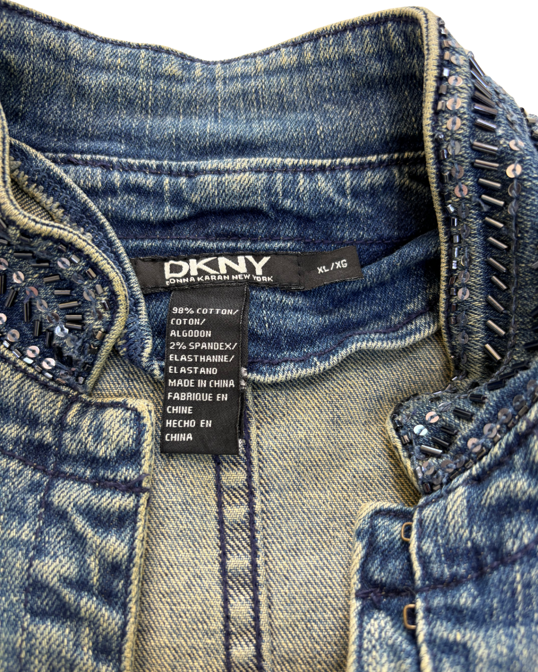DKNY Faded Blue Utility Denim Jacket - XS