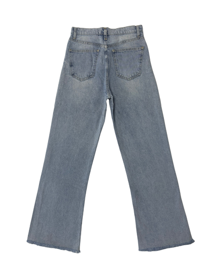 Zara Light Wash High Rise Vintage Fits Wide Leg Jeans - S | Waist: 28"