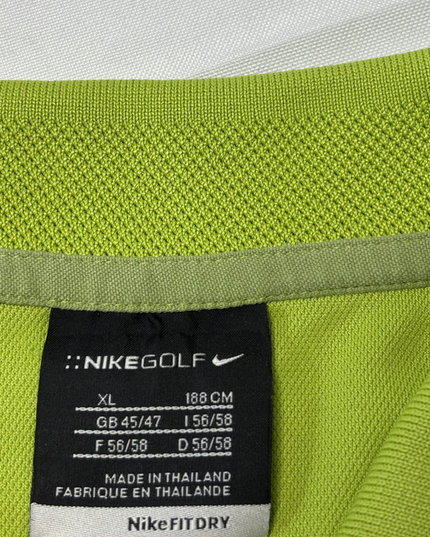 Nike Golf Neon Lime Green Fit Dry Performance Polo Shirt
