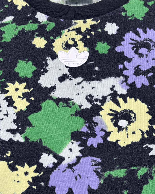 Adidas Originals Multicolor Floral Trefoil Cotton T-Shirt