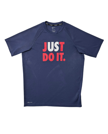 Nike Navy Blue Dri-FIT “Just Do It.” Performance T-Shirt - M