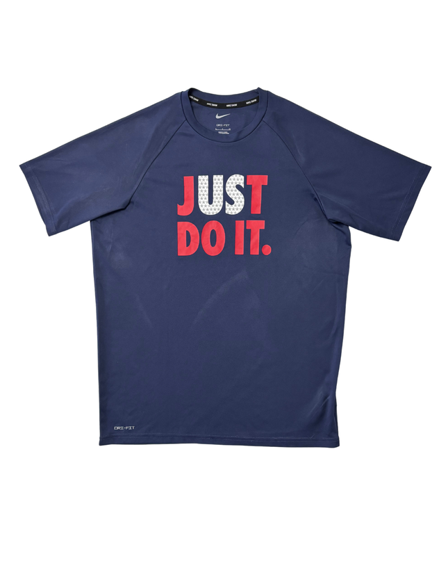 Nike Navy Blue Dri-FIT “Just Do It.” Performance T-Shirt - M