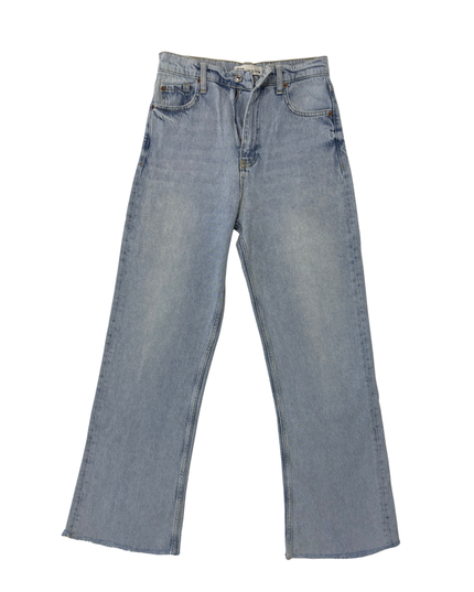 Zara Light Wash High Rise Vintage Fits Wide Leg Jeans - S | Waist: 28"