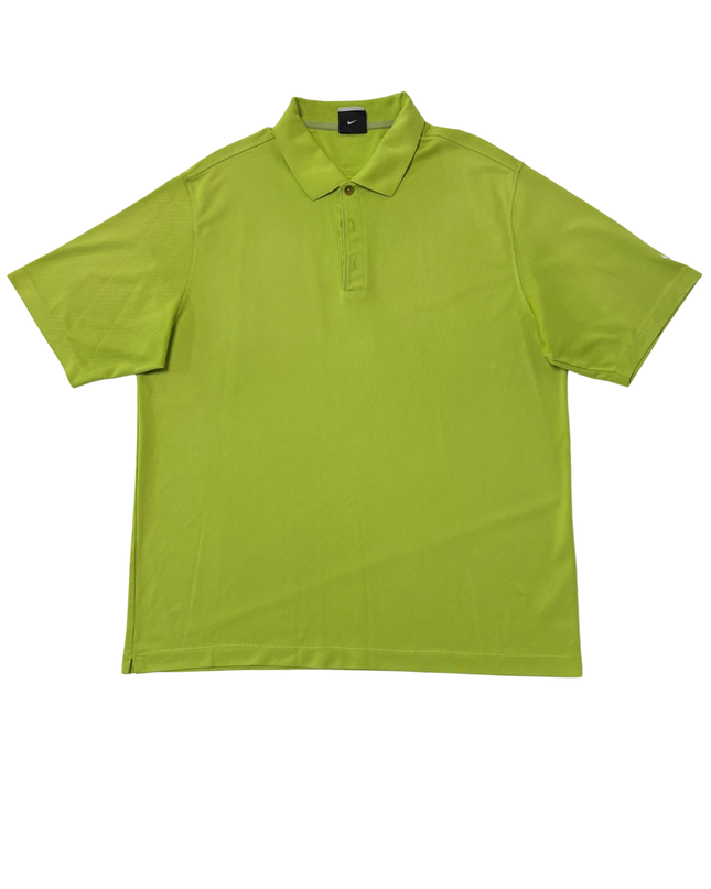 Nike Golf Neon Lime Green Fit Dry Performance Polo Shirt