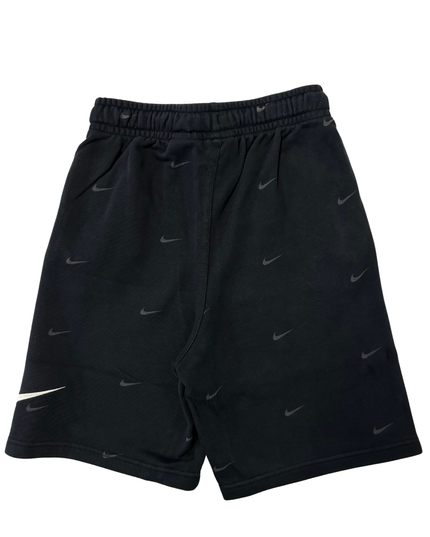 Nike Sportswear Black All-Over Swoosh Fleece Shorts