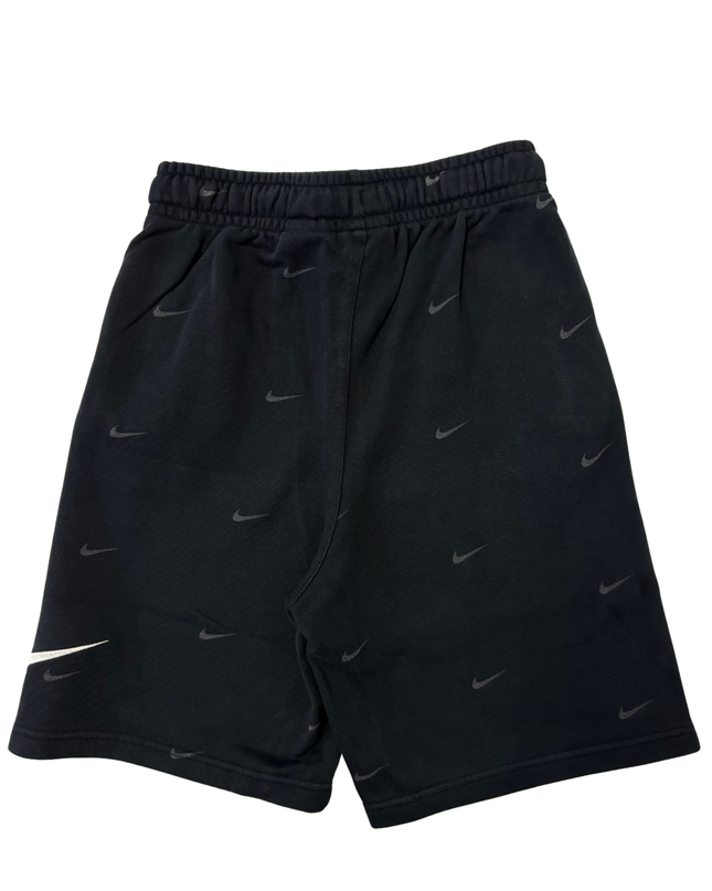 Nike Sportswear Black All-Over Swoosh Fleece Shorts