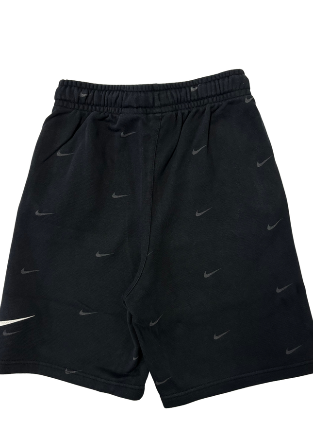 Nike Sportswear Black All-Over Swoosh Fleece Shorts