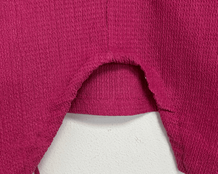 ZARA Pink Ribbed Short Sleeve Drawstring Hem V-Neck Crop Top