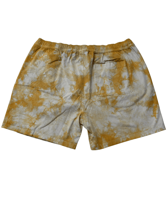 Junk Food Clothing Tie-Dye Yellow Grey Shorts