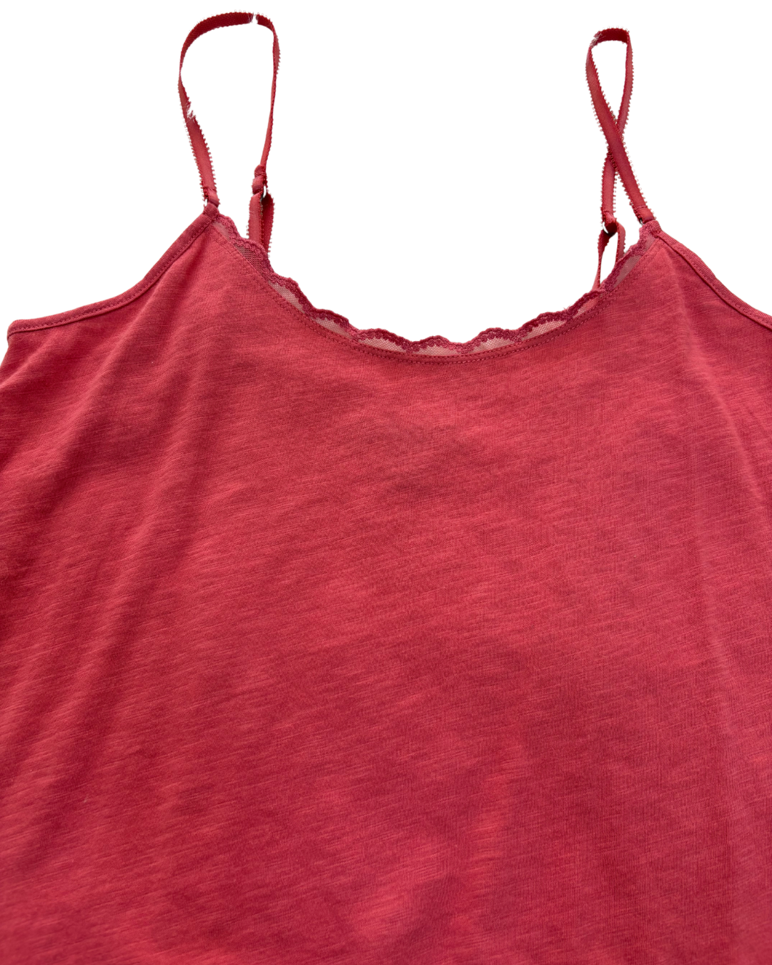 American Eagle Red Lace Trim Cami Top - XS