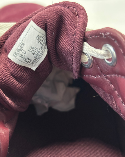 Vans Old Skool Canvas Skate Sneakers | Burgundy & White | EU 40