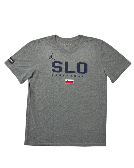 Jordan SLO Slovenia National Basketball Team Grey Dri-Fit T-Shirt - M