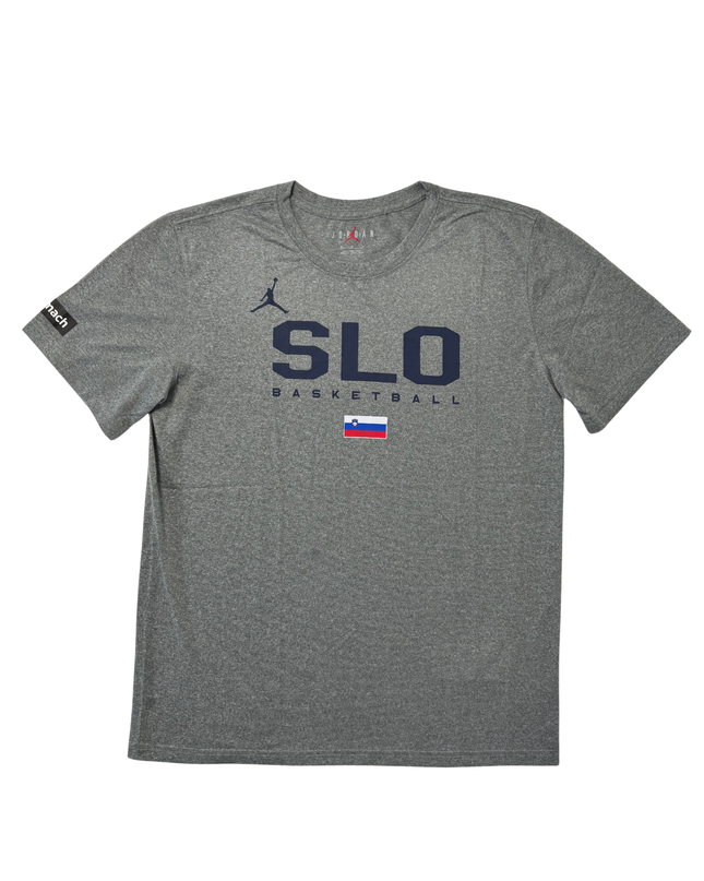 Jordan SLO Slovenia National Basketball Team Grey Dri-Fit T-Shirt - M